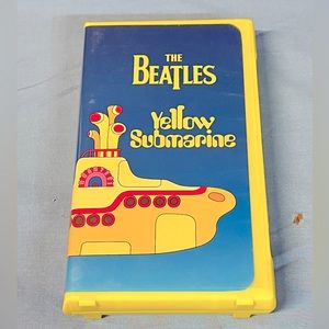 Vintage 1999 The BEATLES: Yellow Submarine VHS Tape Yellow Compact Clamshell